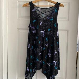 Torrid Disney Villains Ursula Tank Shirt Top Blue. Size 0